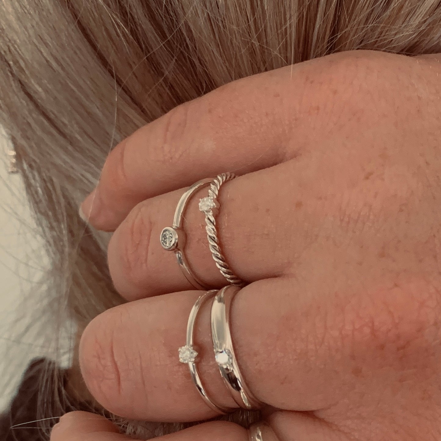 Flush set 2.5mm, 0.06ct. Diamond Ring