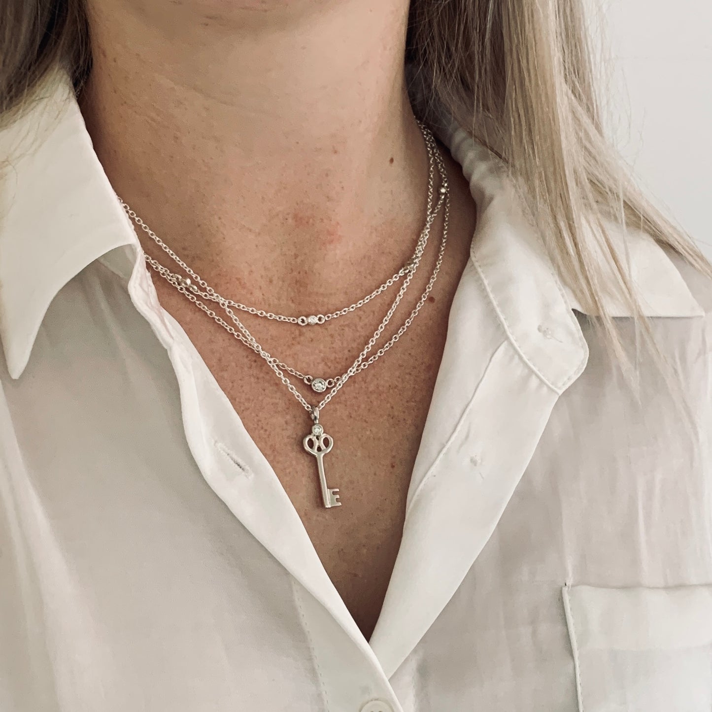 Solitaire Necklace with 4mm, 0.25ct. diamond