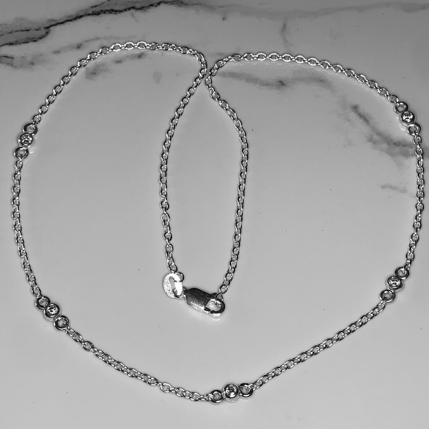 Necklace with 5x2.5mm,0.06ct. Diamonds
