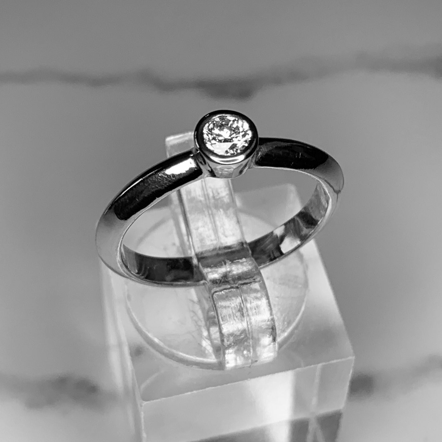 Solitaire Diamond Ring with 4mm, 0.25ct. Diamond.