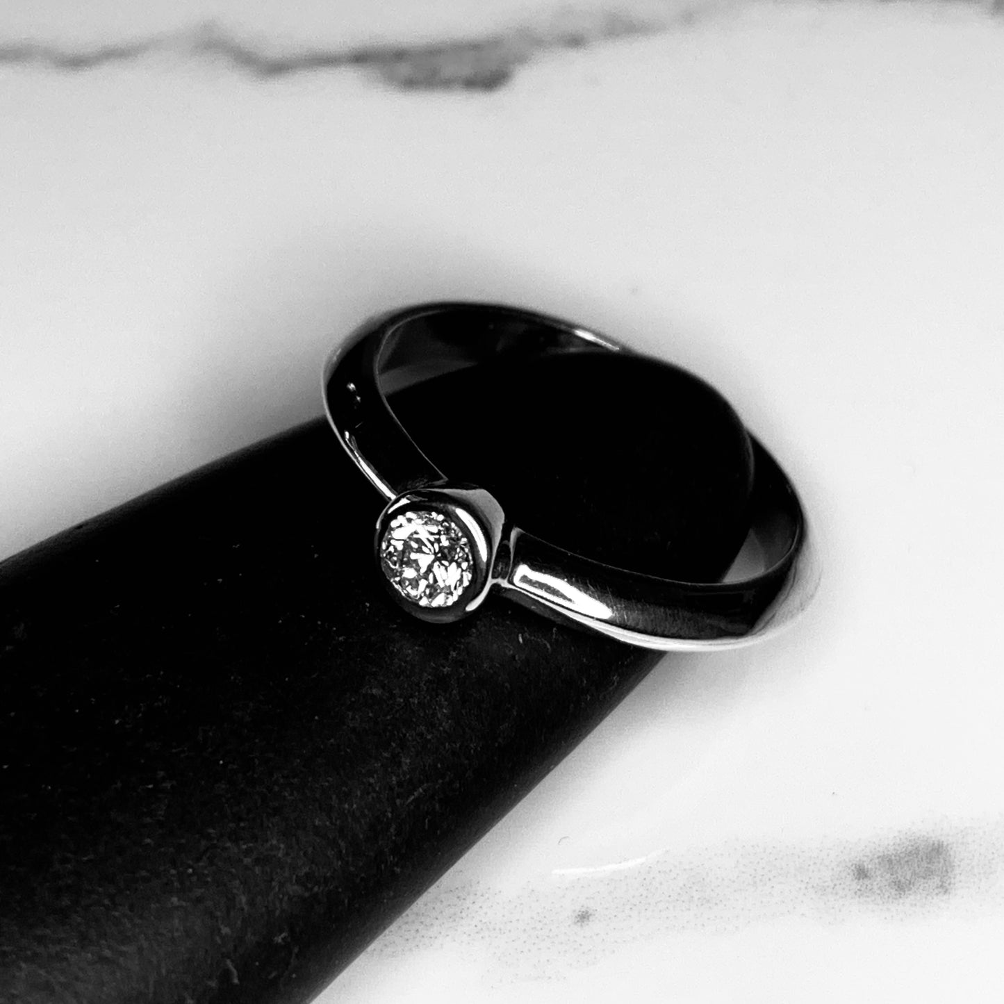 Solitaire Diamond Ring with 4mm, 0.25ct. Diamond.