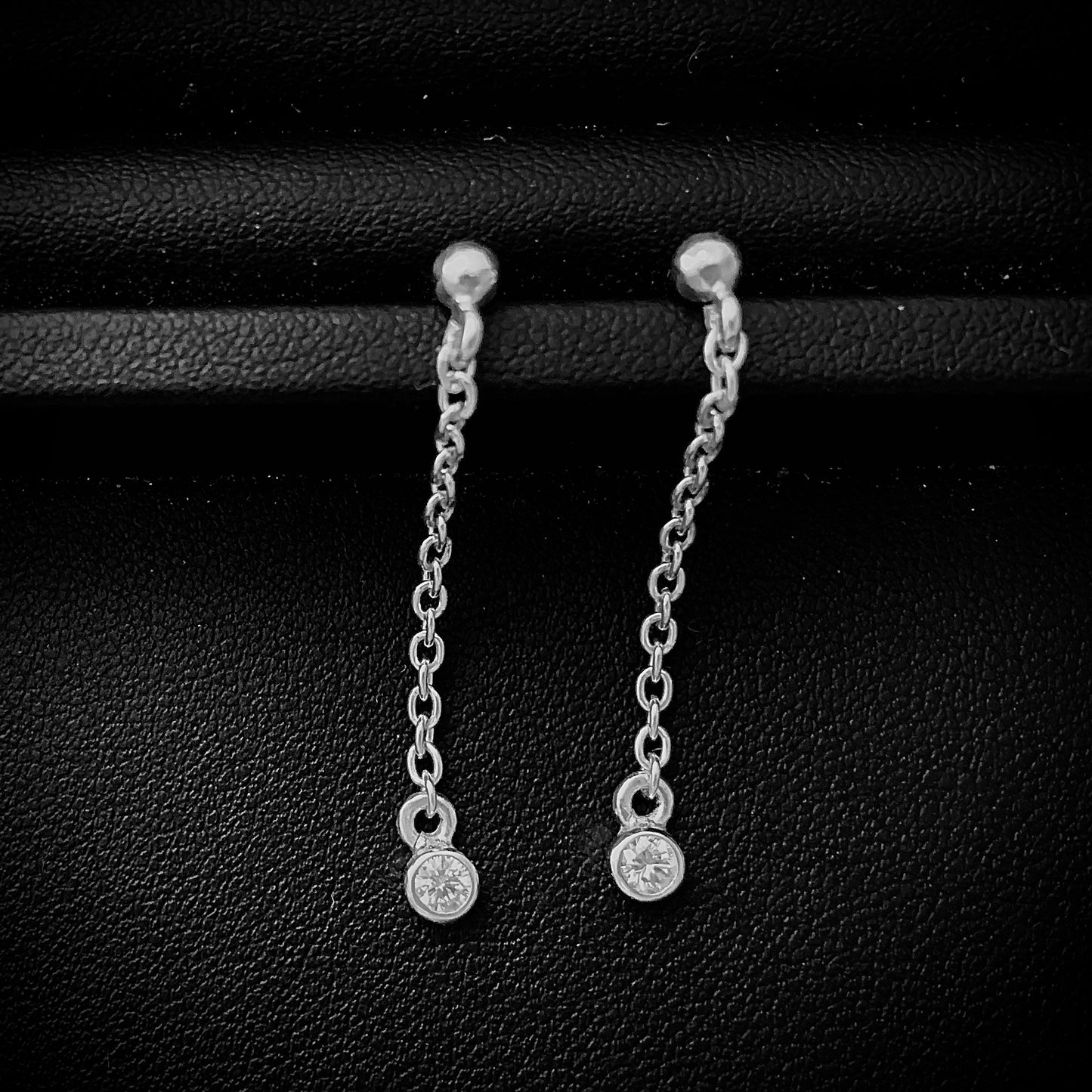 Chain Drops with 2.5mm, 0.06ct. Diamonds