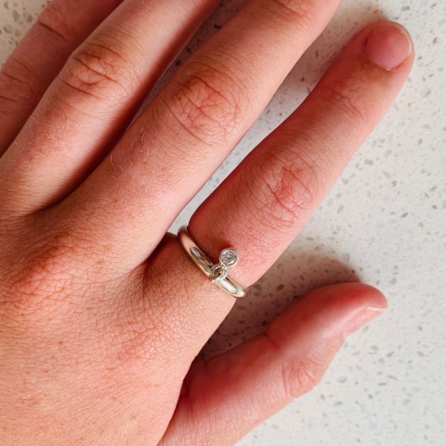 Charm Ring 3mm, 0.10ct. Diamond