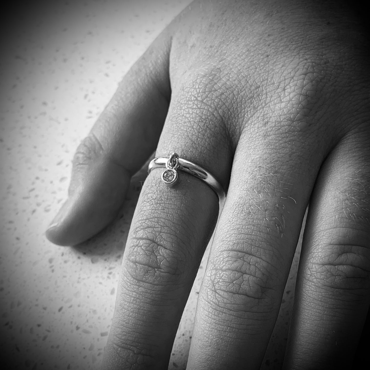 Charm Ring 3mm, 0.10ct. Diamond