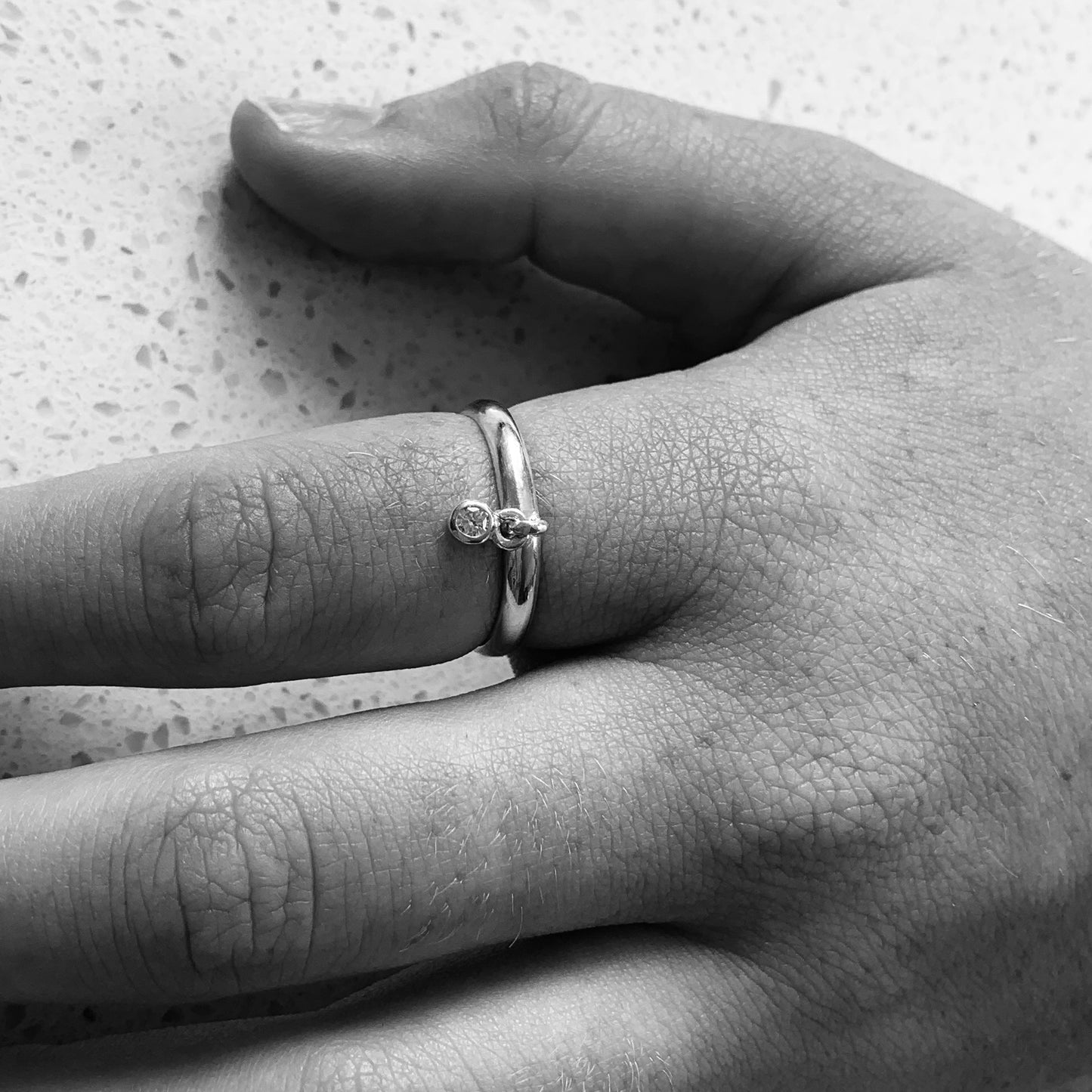 Charm Ring 2.5mm, 0.06ct. Diamond