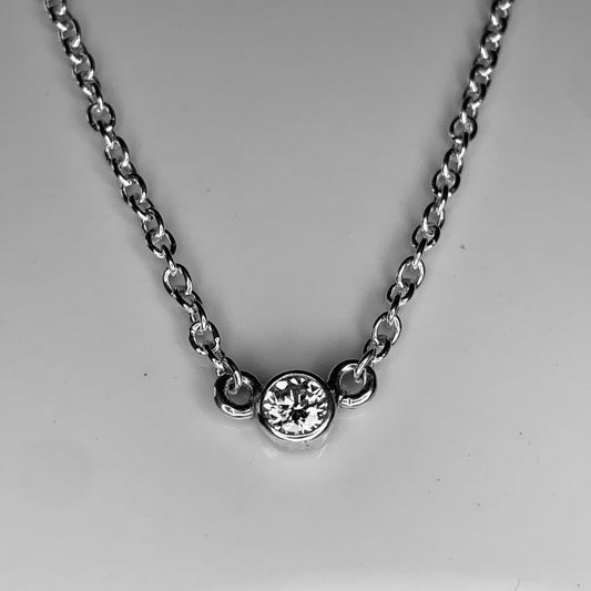 Solitaire Necklace with 4mm, 0.25ct. diamond