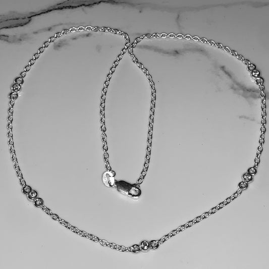 Necklace with 5x2.5mm,0.06ct. Diamonds
