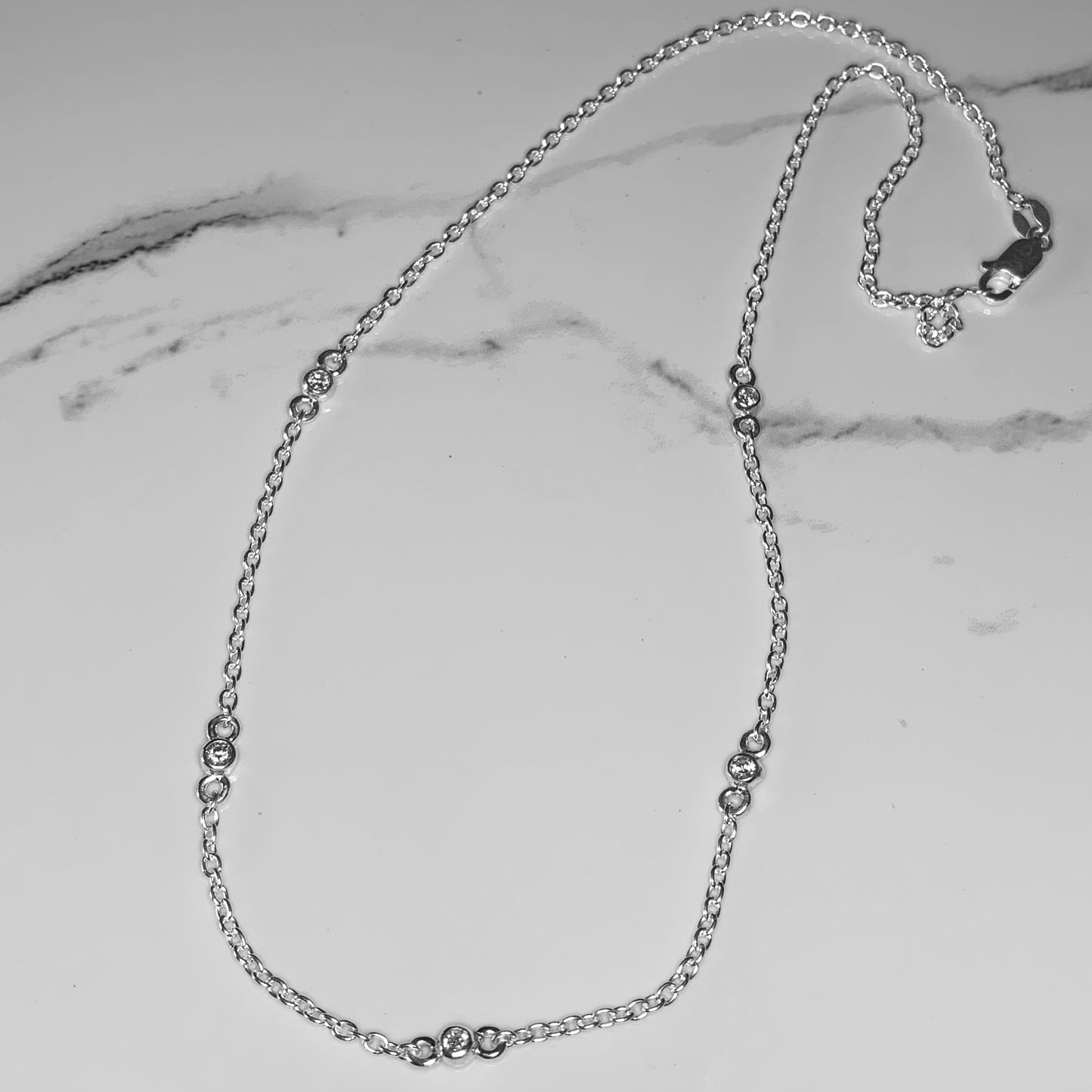 Necklace with 5x2.5mm,0.06ct. Diamonds