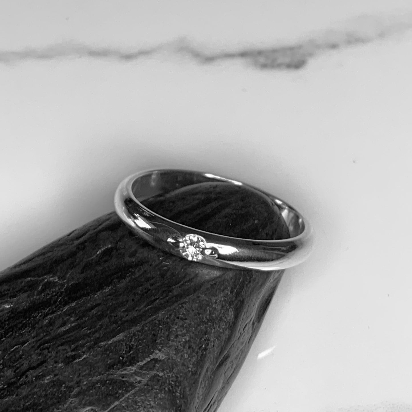 Flush set 2.5mm, 0.06ct. Diamond Ring