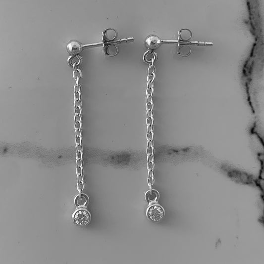 Chain Drops with 3mm, 0.10ct. Diamonds