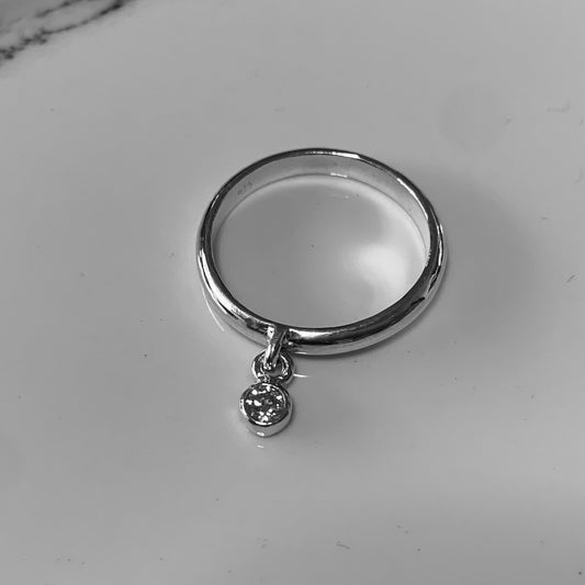 Charm Ring 3mm, 0.10ct. Diamond